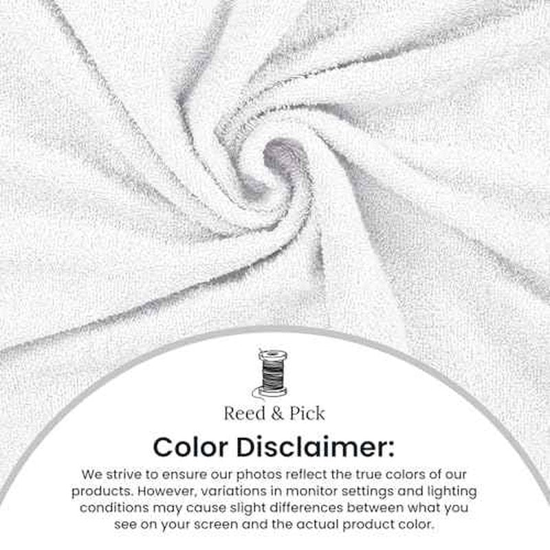 Reed&Pick Salon Towels ? 50 Pack White Hand Towels 100% Cotton Spa Towel ? 16x27 inches Highly Absorbable Facial, Gym, Hair, Face, Bulk Small Towels