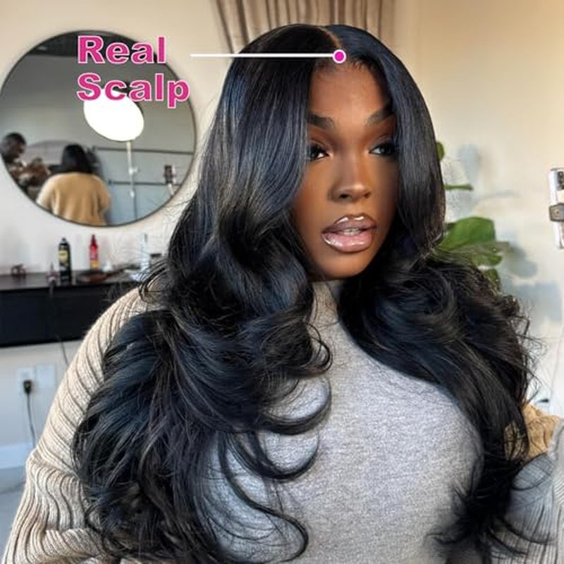 V Part Wig Human Hair Body Wave Upgrade Glueless Wigs Human Hair U part Vpart Human Hair Wig Beginner Friendly Real Hair wigs for Women 180% Density 18 Inch