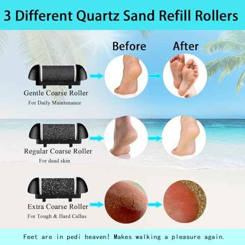 Electric Foot Callus Remover- Long Service Time, Rechargeable Electronic Foot File- Ideal Gift, Professional Pedicure Tools, Waterproof Foot Scrubber, Pedicure Kit Feet Care for Dead Skin (Black)