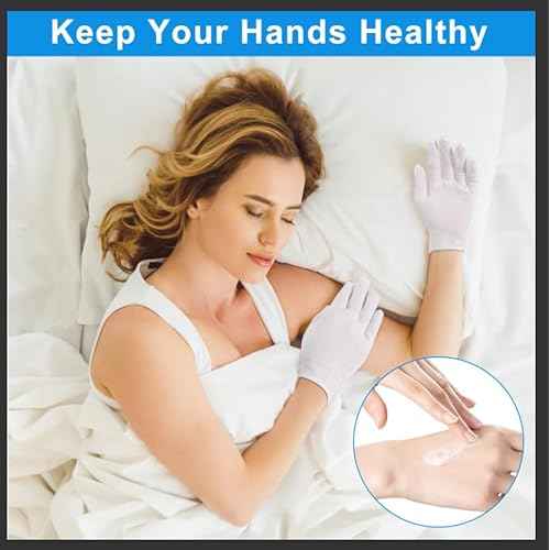 3 Pairs White Cotton Gloves for Dry Hands Sleeping, Premium Cotton Gloves for Eczema Lotion, Hand Gloves Moisturizing Overnight, White Gloves for Women & Men, Work Glove for Coin Jewelry Silver