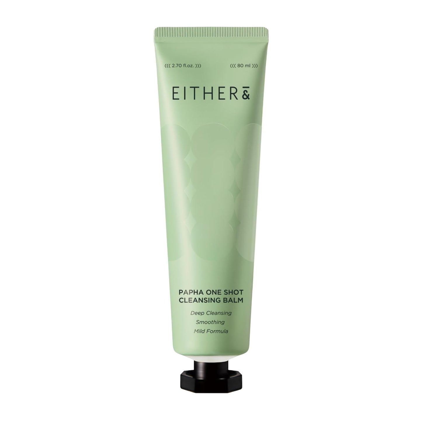EITHER& PAPHA One Shot Cleansing Balm, Korean 2-in-1 Melting Makeup Remover & Gentle Oil-to-Milk Cleanser with Papaya Enzyme & PHA, Hydrating & Smoothing (2.70 fl. oz.)