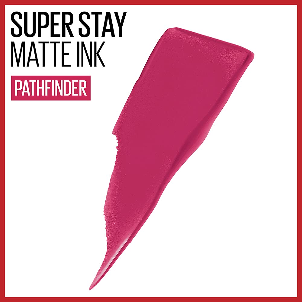 Maybelline Super Stay Matte Ink Liquid Lipstick - Long Lasting 16H Wear | Pathfinder Berry Pink & Ringleader Mauve Pink