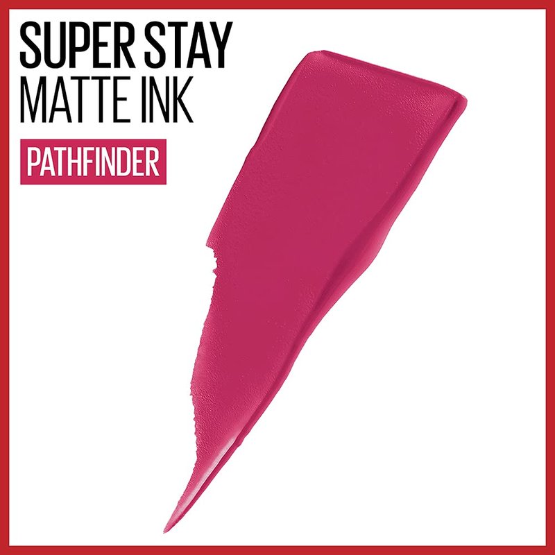 MAYBELLINE Super Stay Matte Ink Liquid Lipstick Pathfinder Berry Pink and Revolutionary Light Mauve Pink, 16H Wear, 1 Count Each