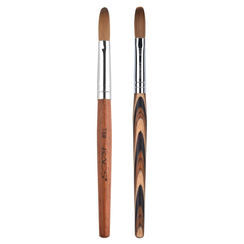 Rolabling 1pc 18#Kolinsky Sable Nail Brush with 1pc 16# Kolinsky Sable Nail Brush Set