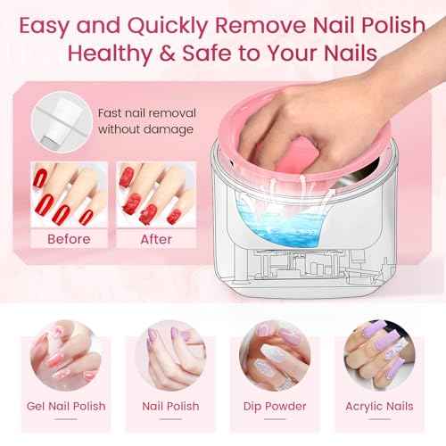 Yokilly Nail Soaking Bowl Heated: 50% Faster Nail Soak off Bowl for Women Nail Beginner - Electric Manicure Nail Bowl for Home Salon