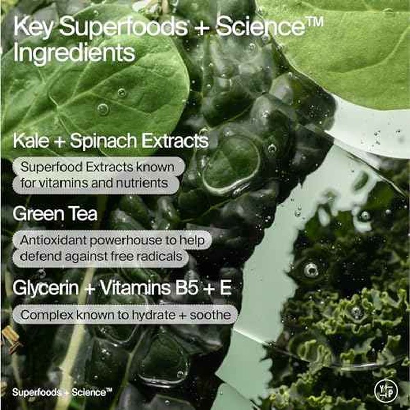 Youth To The People Superfood Facial Cleanser - Kale + Green Tea Daily Face Wash, Gentle Makeup Remover, with Soothing Antioxidants for Glowing Skin, pH Balance, Clean Pores, Sulfate-free, Refillable