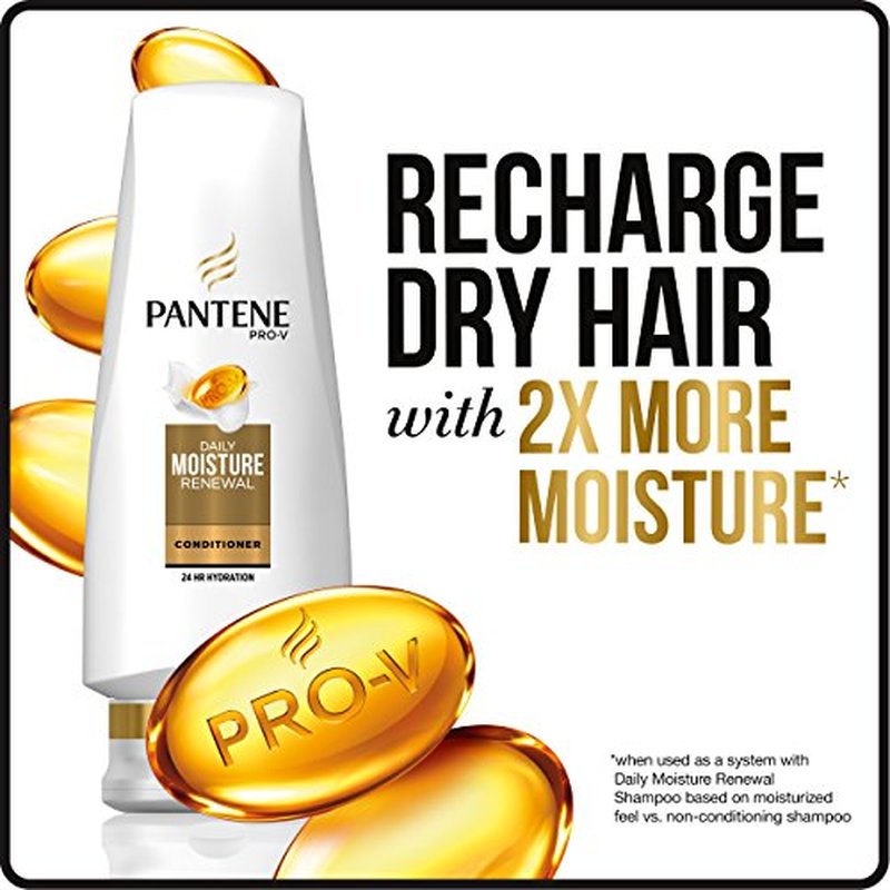 Pantene Pro-v Daily Moisture Renewal Conditioner, 3.38 Fluid Ounce (pack Of 24)