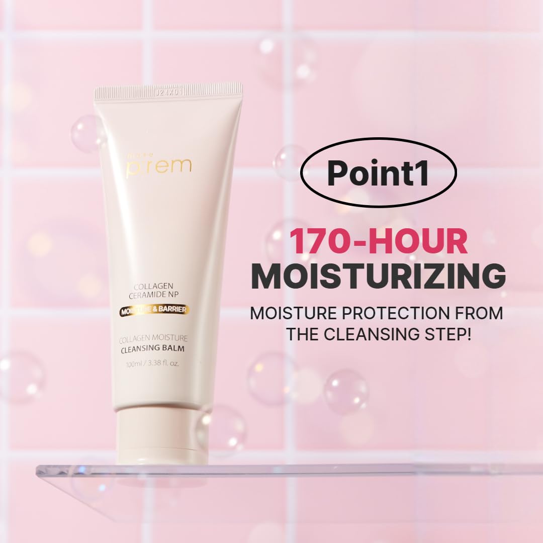 Collagen Moisture Cleansing Balm - Gentle Makeup Remover for Pore Tightening | Korean Skin Care, 3.38 fl. oz.