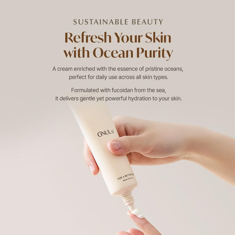 ONUL31° Fucoidan Glow Rich Cream-Daily Face Moisturizer with Niacinamide & Plant-Based Ingredients for Dry Sensitive Skin | Korean Skincare 1.69 fl. oz