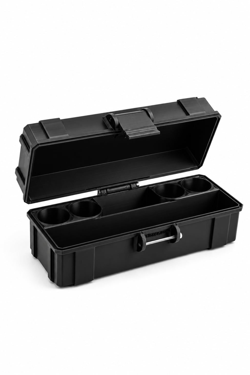 Vial Guard Storage Hard Case for 3ml, 5ml, 10ml, 30ml Vials, Secure Holder Multiple Sizes (Metalic, 4 x 3ml + Storage)