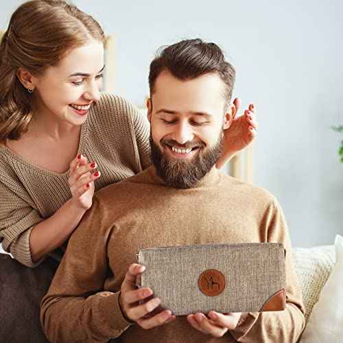 Mens Bath and Body Gift Set - Musk and Blonde Woods - Luxury Christmas, Birthday, Fathers Day Gifts From Daughter, Wife, Son For Dad, Husband - Relaxing Spa Kit for Him in Toiletry Bag