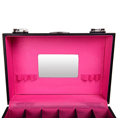 SHANY Color Matters - Makeup Travel Case Nail Accessories Organizer and Makeup Train Case - Makeup Storage Box - Black