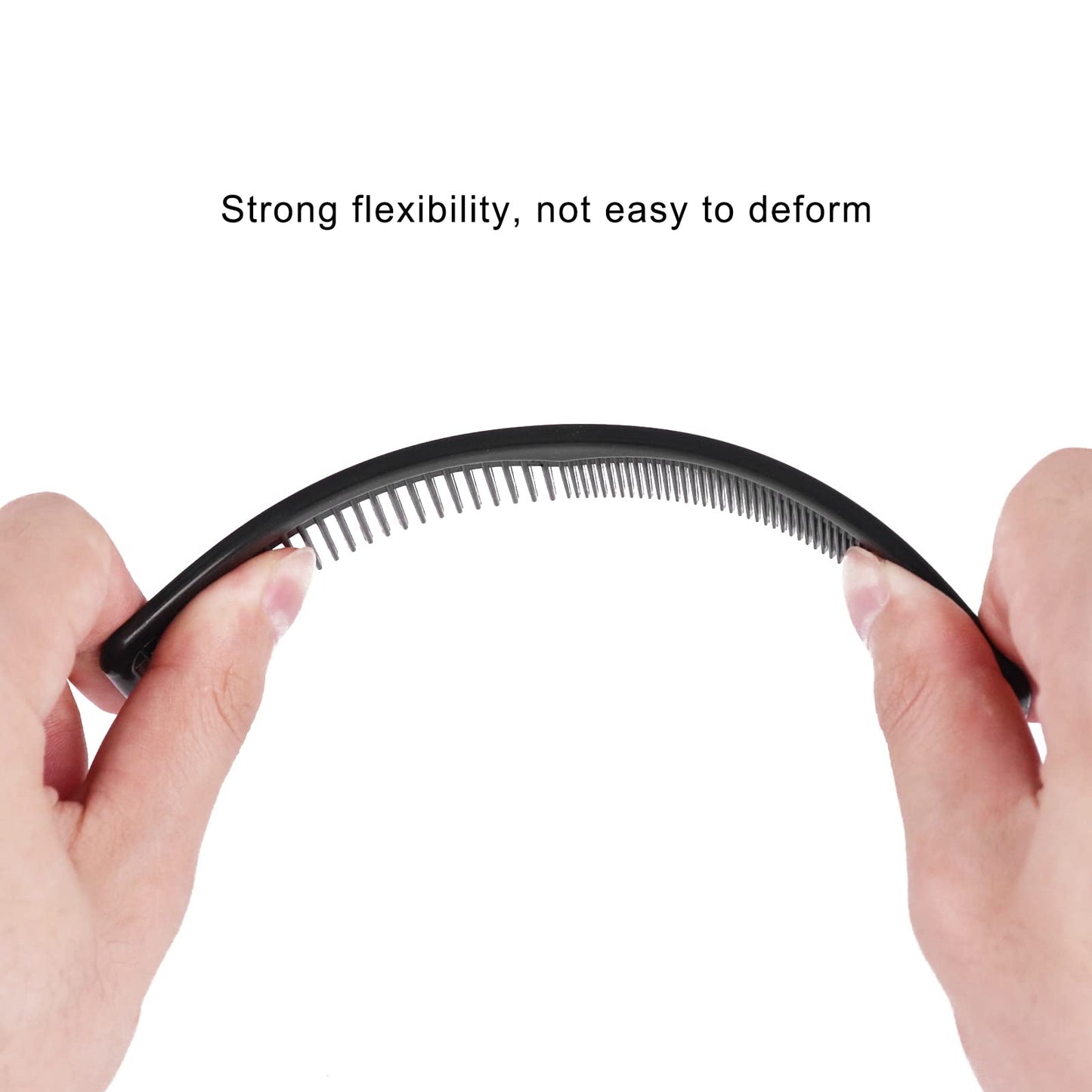 Hipruict Disposable Combs Individually Wrapped, Sturdy Combs in Bulk, 100 Pack Combs Bulk, Double Tooth Hair Pocket Comb, Bulk Combs for Homeless, Charity, Care Pack Black