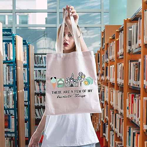 Vacation Trip Gift Fairytale Fans Shoulder Bag Mouse Family Trip SnacksTote Bag Magic Kingd*m Gift Mouse Ice Cream Handbag (F-things Mouse Tote)