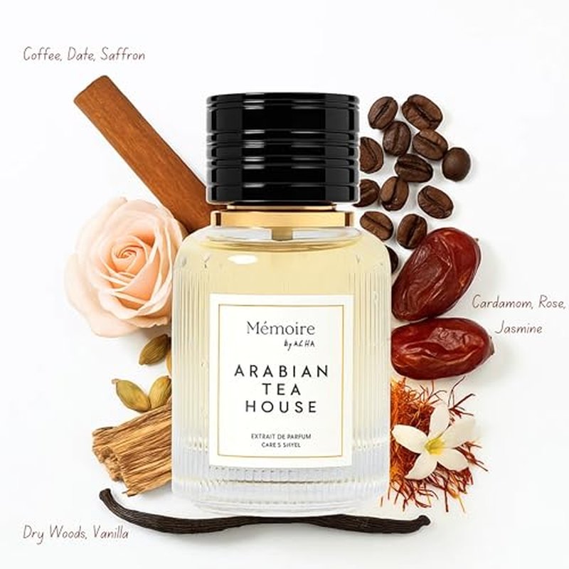 Azha Arabian Tea House Long Lasting Arabian Perfumes for Women ? Extrait De Parfum 100 ML (3.4 OZ) - Elegant Ladies Perfume with Saffron, Jasmine and Vanilla Notes - Elegant Gift for Women