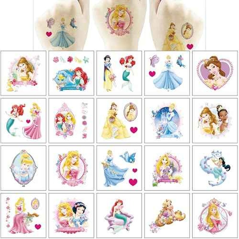40Sheets Princess Temporary Tattoos for Kids,Cartoon Princess Temporary Tattoos Gift For Fan Birthday Party Decorations for Girl Boys Home Activity Class Prizes Carnival Christmas Rewards