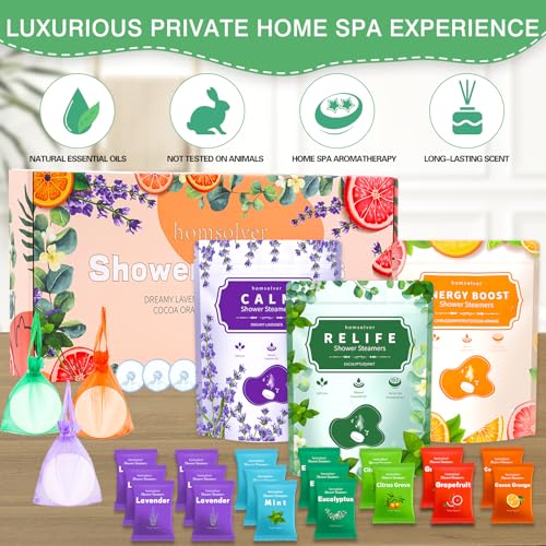 Birthday Gifts for Women 18 Pack Shower Steamers Aromatherapy Essential Oils, Birthday Gifts for Women, Her, Mom, Sisters, Best Friends, BFF, Wife, Luxury Relaxation Self Care Relief Relax