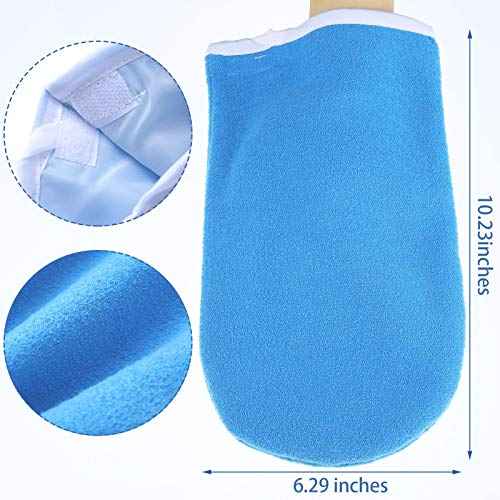 Paraffin Wax Mitts for Hand and Feet Paraffin Mitts and Booties Terry Cloth Booties Essential Oil Gloves for Hand Foot Care Spa Pedicure Thermal Treatment Wax Accessories(Blue)