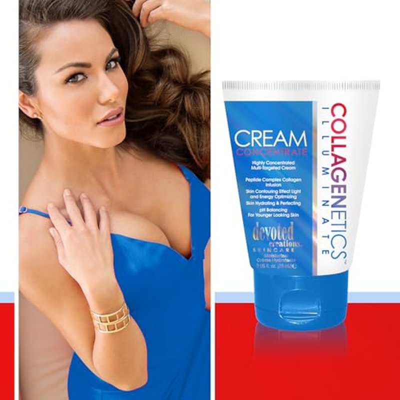 Devoted Creations Collagenetics Illuminate Cream Concentrate 3oz - Highly Concentrated Multi-Targeted Cream Skin Hydrating & Perfecting ? pH Balancing For Younger Looking Skin