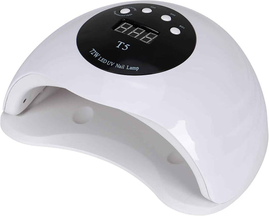 54W UV LED Nail Lamp - Quick-Dry Nail Polish Dryer with 4 Timer Settings for Gel Nails & DIY Nail Art