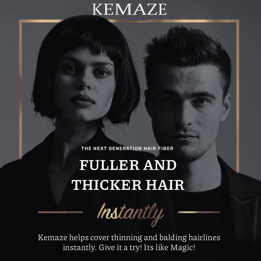 Kemaze Instant Hair Volumizing Fibers (30gms / 1.06oz / 50-Day Supply, Dark Brown)