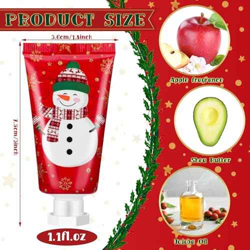 30 Pcs Christmas Hand Cream Bulk Christmas Gifts for Women Xmas Party Favors Mini Hand Lotion Set 1.1 Fl oz Travel Size for Dry Skin Women Mom Coworkers Stocking Stuffers Gifts(Snowman)