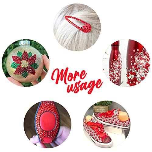 2052Pcs Red Nail Art Rhinestones Multi Shapes Crystal Flatback Rhinestones Gems Siam Red Round Beads K9 Glass Stones Diamonds Jewels Nail Art Supplies Charms for Nails Faces Eyes Makeup Crafts