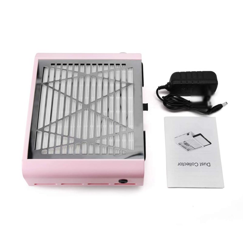 Nail Dust Collector Machine - Powerful Vacuum Suction Fan for Acrylic & Gel Removal | Pink