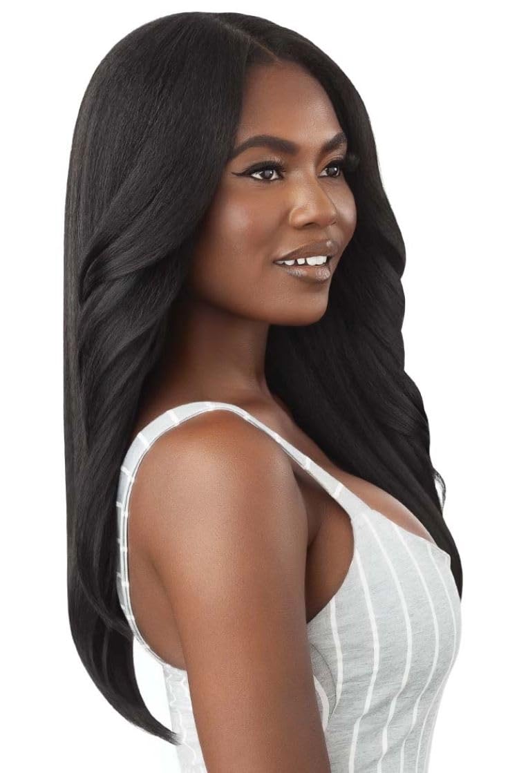 Outre Big Beautiful U Part Wig - Dominican Blowout Human Hair Blend | 22-Inch Length