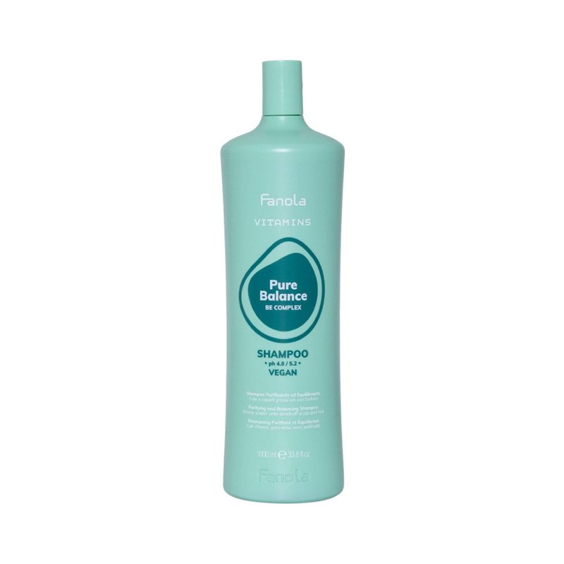 Fanola Pure Balance Anti Dandruff Scalp Shampoo for Men & Women - Purifying Scalp Treatment with B & E Vitamins - Shampoo for Oily Hair & Itchy Skin - Cleansing & Balancing Treatment (33.8 Fl oz)