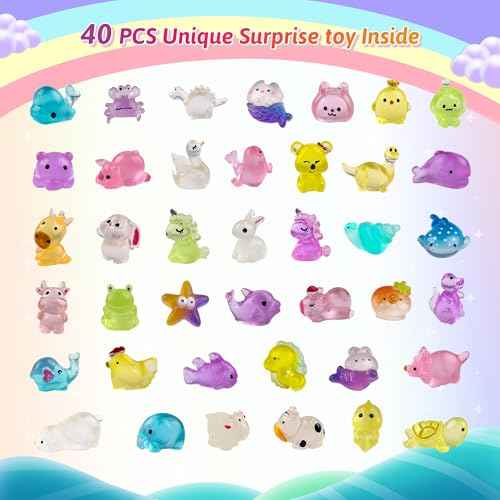 Bath Bombs for Kids with Toys Inside - 40 Pack Surprise Organic Natural Bath Bombs (Dino/Unicorn/Marine) Toddler Toys for Boys & Girls, Children's Birthday Christmas Gifts Set
