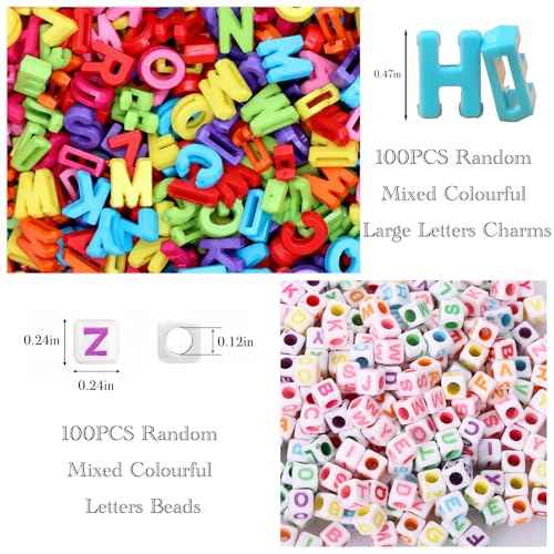 440PCS Nail Charms for Acrylic Nails,Puncture Charms Colourful Alphabet Beads Buttons Eye Nail Accessories Nail Art Supplies Manicure Craft DIY