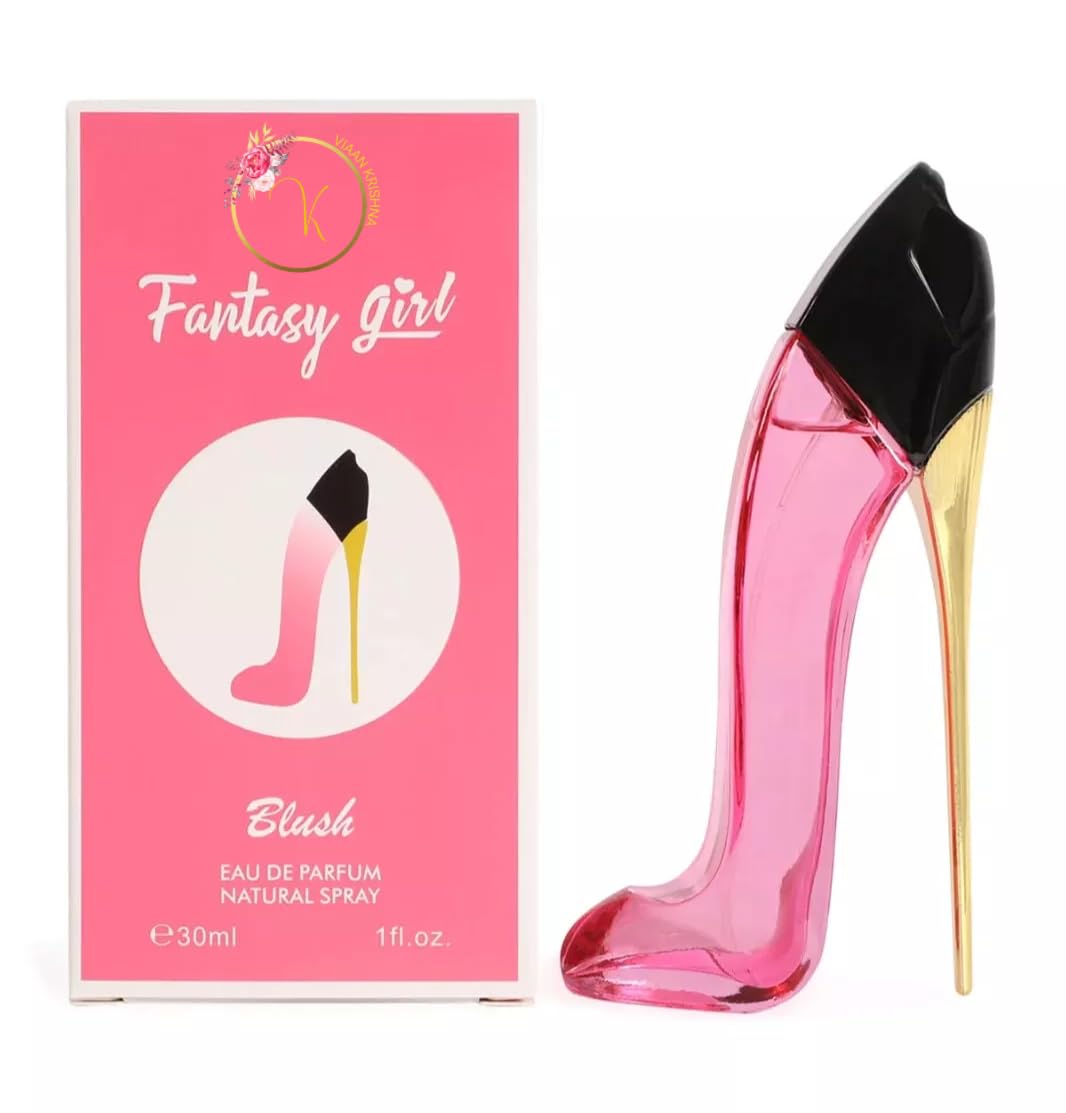 Viaan Krishna Fantasy Girl Mini High Heel 4-Piece Perfume Set for Women – Desire, Pink Rose, Blush & Ambition – 30ml (1 fl.oz.) Each – Luxury Novelty Heel Bottle Perfume Gift Scent