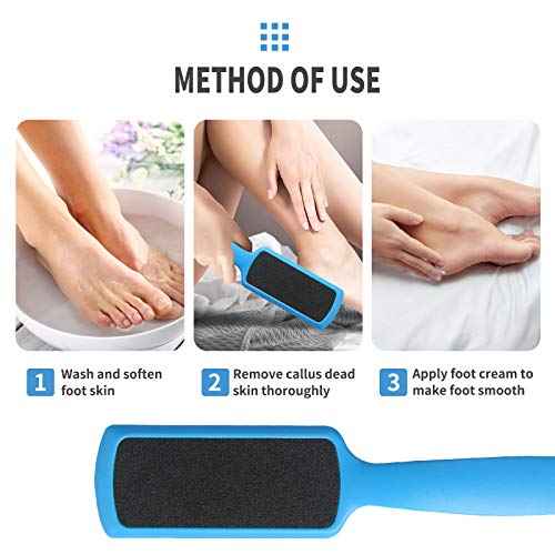 Fu Store Pedicure Foot Files Callus Remover with Double Sided Feet Rasp for Dead Skin Professional Scrubber for Feet (3 Pack)