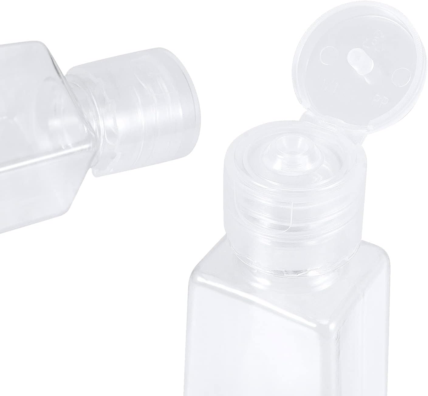 Clear Plastic Flip Cap Bottles - 110 Pack 1oz Travel Size Squeeze Containers for Lotion & Cream | Mini Refillable 30ml Bottles
