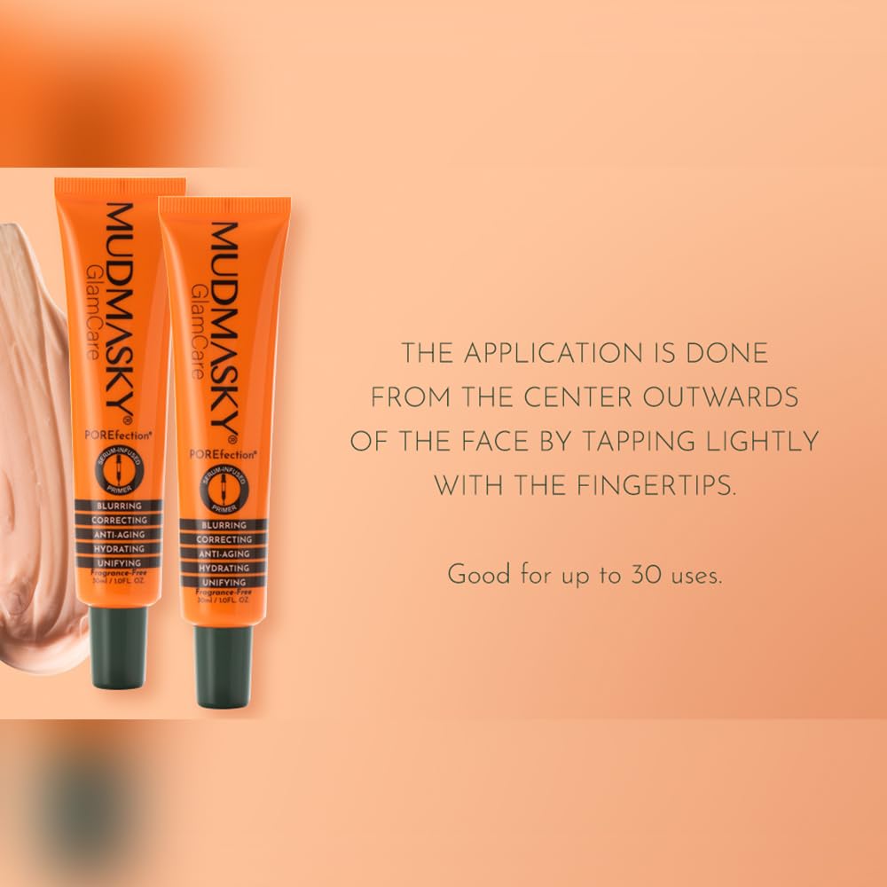 Mudmasky POREfection Serum-Infused Primer - Hydrating Makeup Base for Flawless Skin - 30ml - Made in France