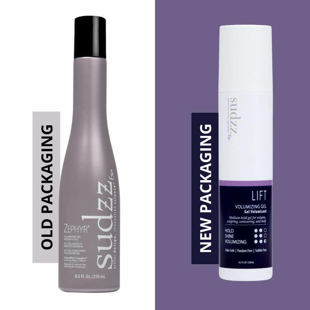 SUDZZFX LIFT Volumizing Gel, 8.5 Fl Oz (Formerly Zephyr) – Spray for Fine Hair Shine & Medium Hold – Thickening Formula for Men & Women