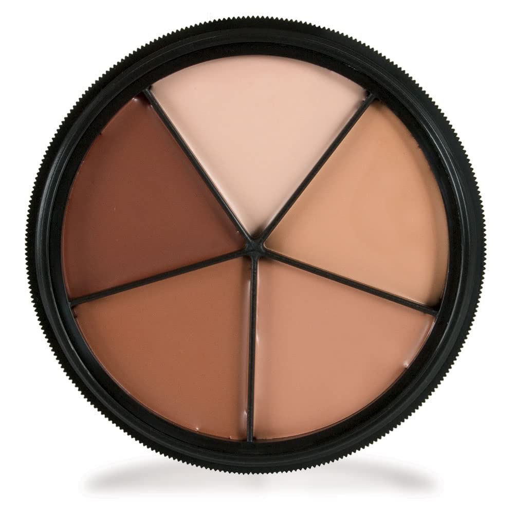 Mehron Makeup Tattoo Cover ProColoRing | 5 Color Wheel Pro Color Ring | Tattoo Cover Up Makeup | Concealer | Made in the USA