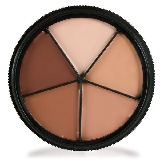 Mehron Makeup Tattoo Cover ProColoRing | 5 Color Wheel Pro Color Ring | Tattoo Cover Up Makeup | Concealer | Made in the USA