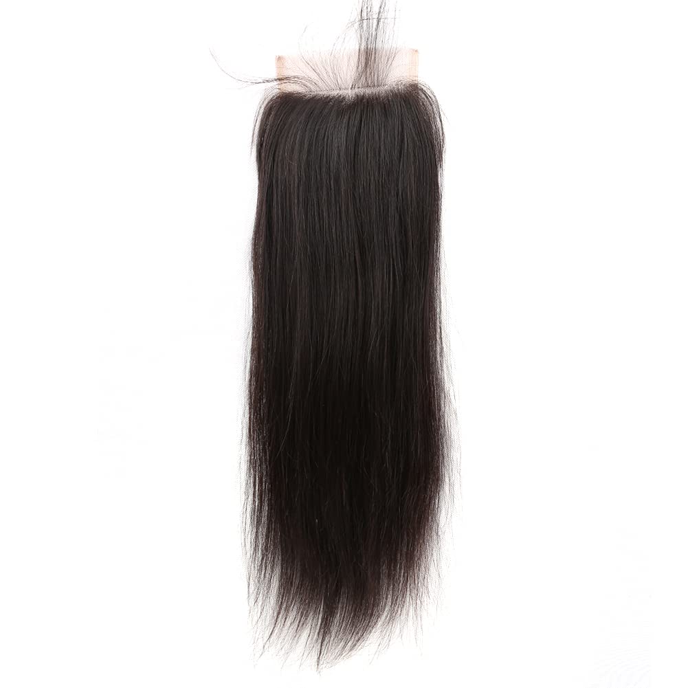 Bella Hair Cuticle Aligned Straight Human Hair Top Closure 4x4 Remy Virgin Hair Free Part Lace Closure with Baby Hair (16inch)