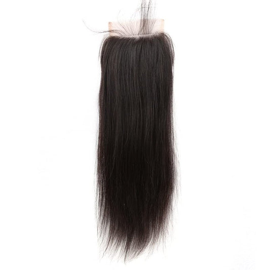 Bella Hair Cuticle Aligned Straight Human Hair Top Closure 4x4 Remy Virgin Hair Free Part Lace Closure with Baby Hair (16inch)