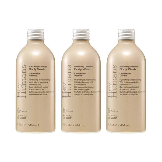 HEY HUMANS Body Wash Lavender Vanilla - 14 fl oz - (Pack of 3)