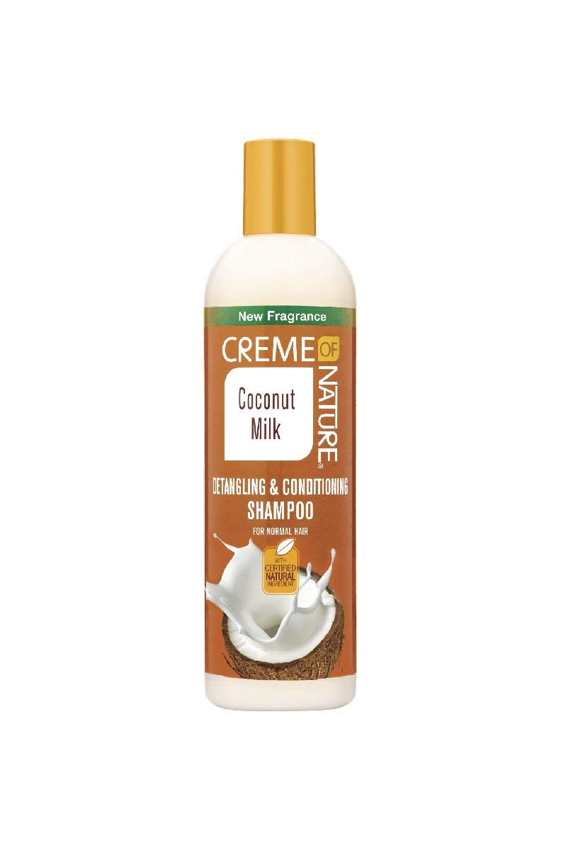 Coconut Milk Detangling Conditioner - Natural Ingredients for Curly Hair | 12 oz Creamy Softening Rinse-Out