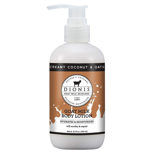 Dionis Creamy Coconut & Oats Lotion (8.5 oz), Hand and Body Cream (3.3 oz) Bundle