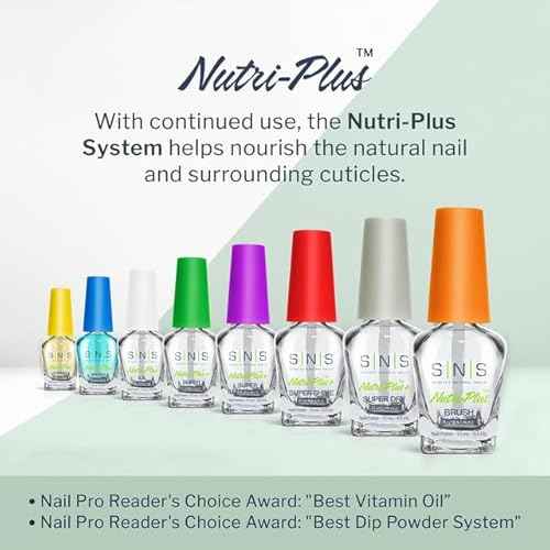 SNS Base Coat Nail Polish for Nail Dip Powder, Gel Base - Long-Lasting & Fast-Drying Nail Strengtheners Gel Base - Low-Odor & No UV Lamp Required - 0.5 Oz
