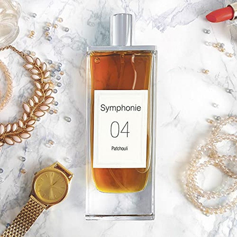 SYMPHONIE 04 Patchouli Eau de Parfum for Women ? Elegant Woody Vanilla Scent with Cedar, Patchouli and Tonka Bean ? Timeless Fragrance ? Made in France by EVAFLORPARIS ? 3.4 Fl Oz