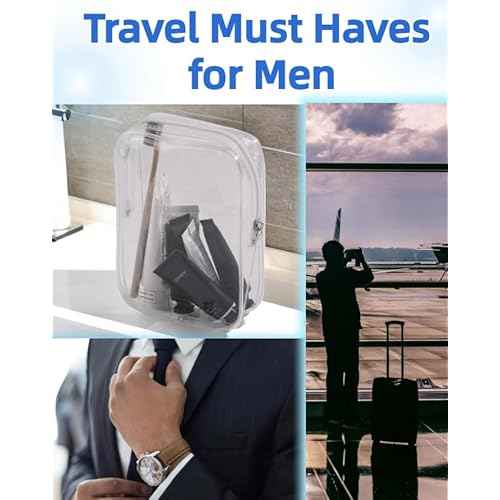 Packing Cubes Quart Size Travel Bag Tsa Approved Clear Toiletry Bag Small European International Must Haves Long Flight Airplane Essentials (5, Clear, Clear, Clear, Clear, Clear)