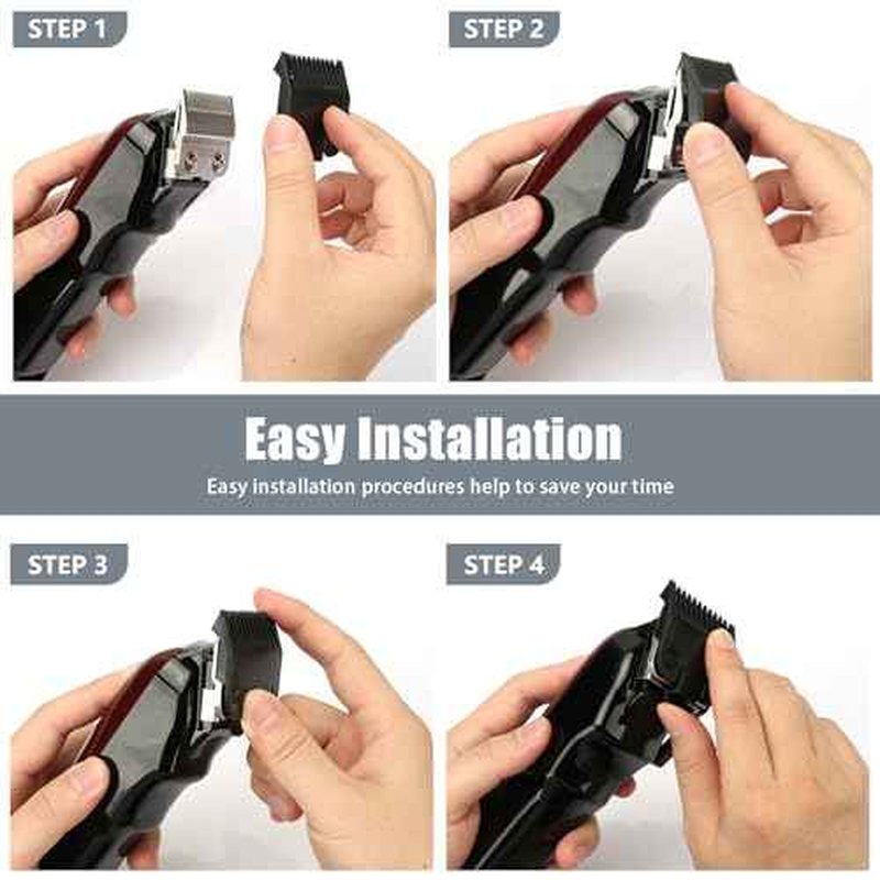 For Wahl #1 Guide Comb Attachment 1/8" (3.0 mm), Professional Clipper Guard Replacement for Wahl, Trimmer Guards set, Hair Cutting Guard Attachment 3114-001, Black (2 Pack)