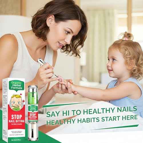 Nail Biting Treatment for Kids, Nail Biting Prevention, Stop Thumb Sucking Deterrent, Protect & Repair Nails, Safe & Mild Ingredients, Stop Nails Biting for Kids, Easy Brush, Day Night Care, 10 ML