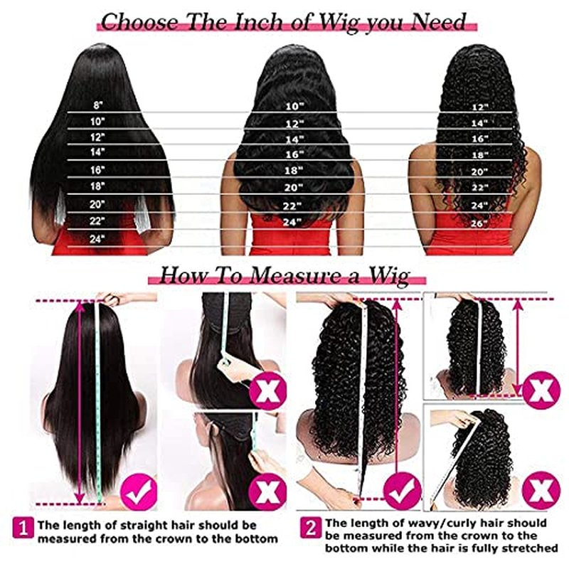 WENYAN Headband Wig Human Hair Deep Wave 16 Inch Wigs for Black Women Glueless None Lace Front Curly Wave Wig Brazilian Virgin Hair Wear and Go Wigs Machine Made 150% Density Natural Color
